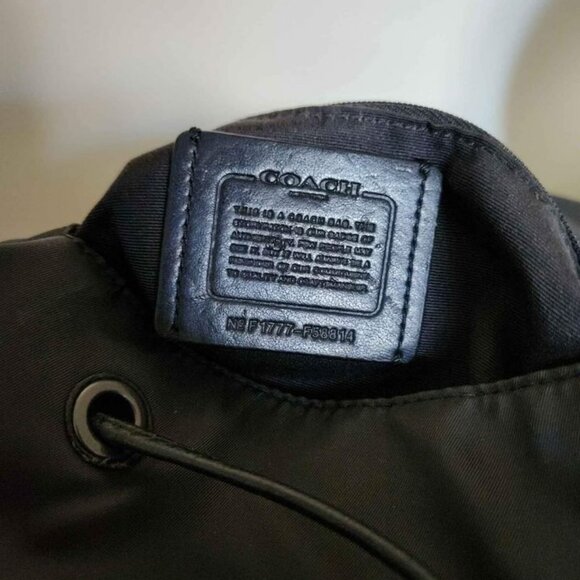 Vintage Coach Black Nylon Backpack Drawstring Daypack - Picture 4 of 4